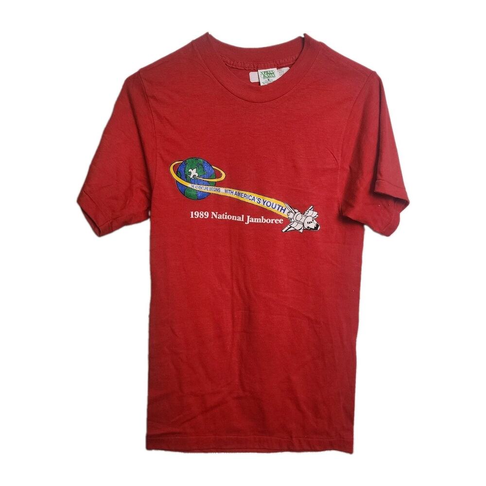 VTG BSA Boy Scouts of America T-Shirt 1989 Nat'l Jamboree Youth Small S